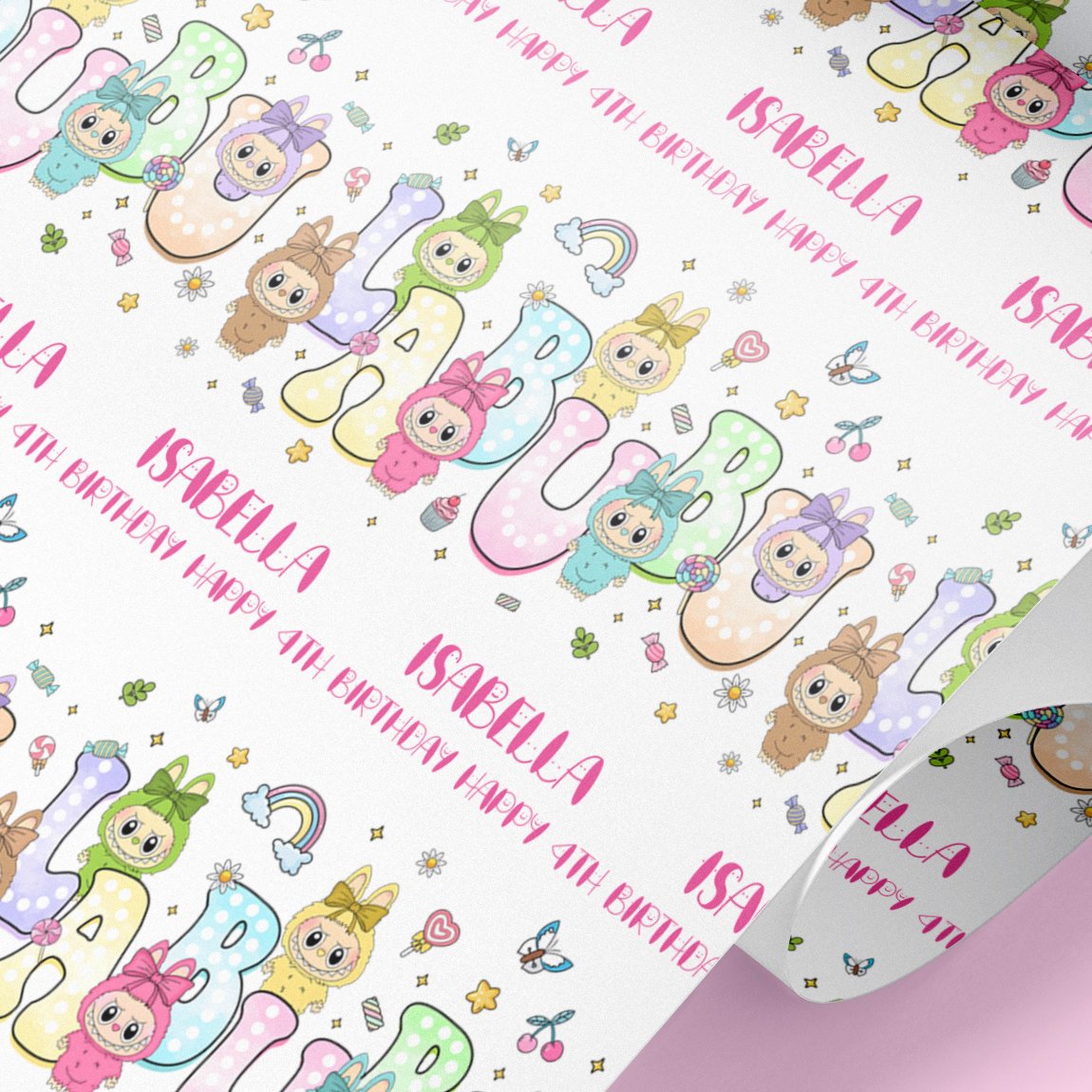 labubu wrapping paper