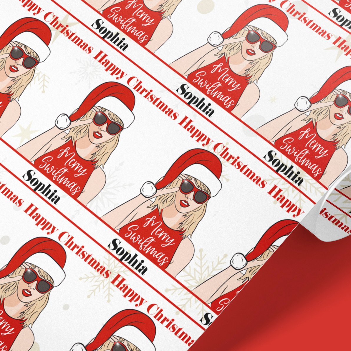 Taylor Swift merry swiftmas wrapping paper