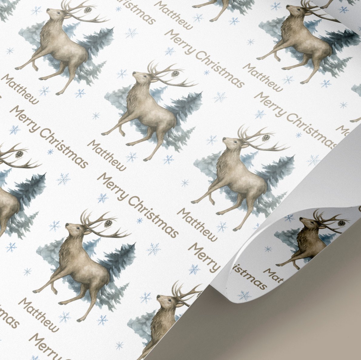 stag wrapping paper