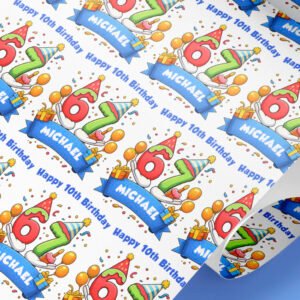 Personalised 67 meme birthday wrapping paper with custom name