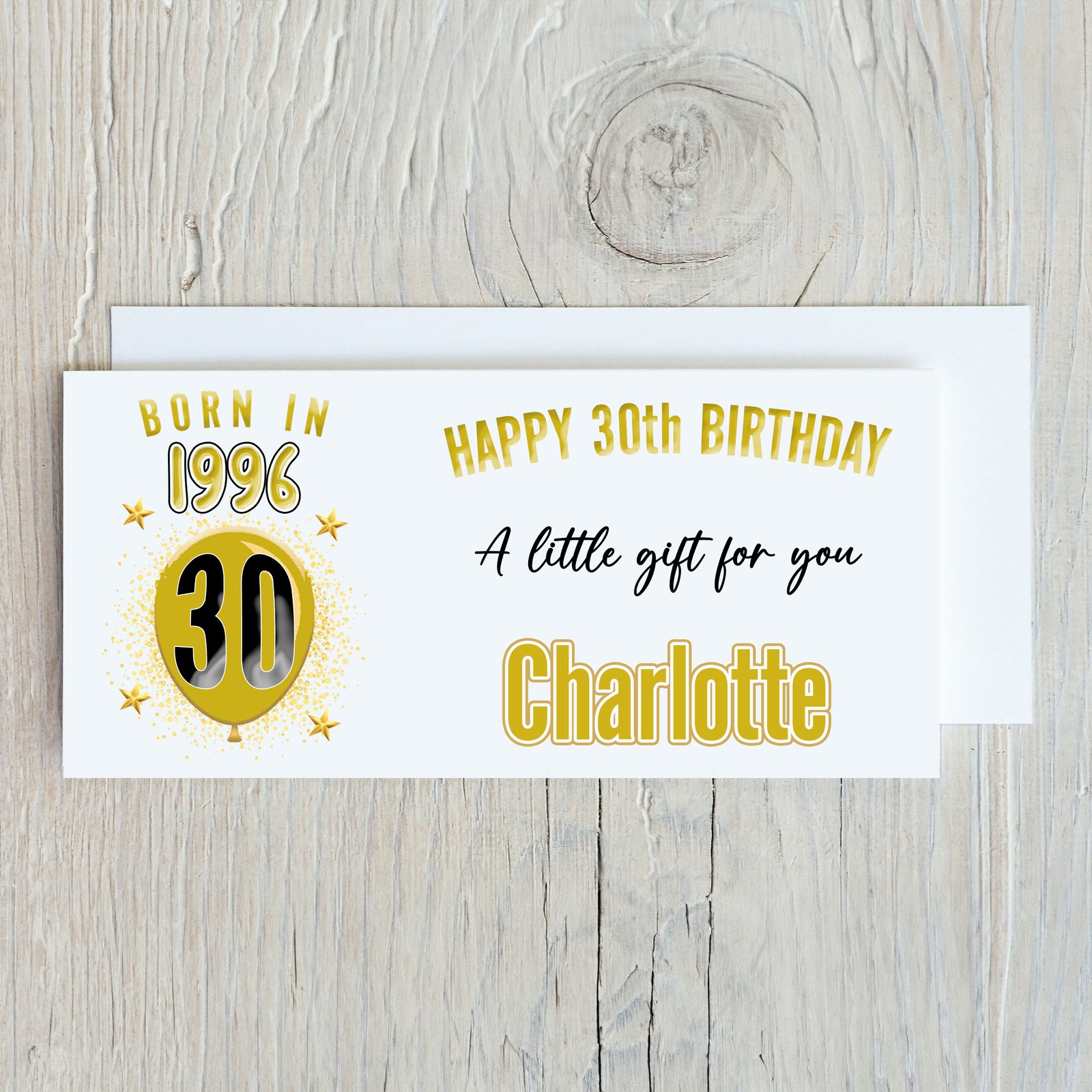 personalised money card