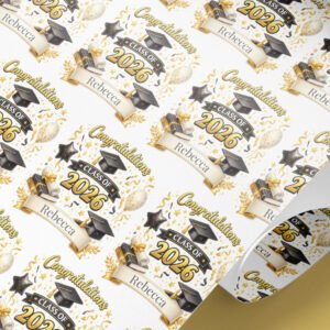 class of 2026 graduation wrapping paper