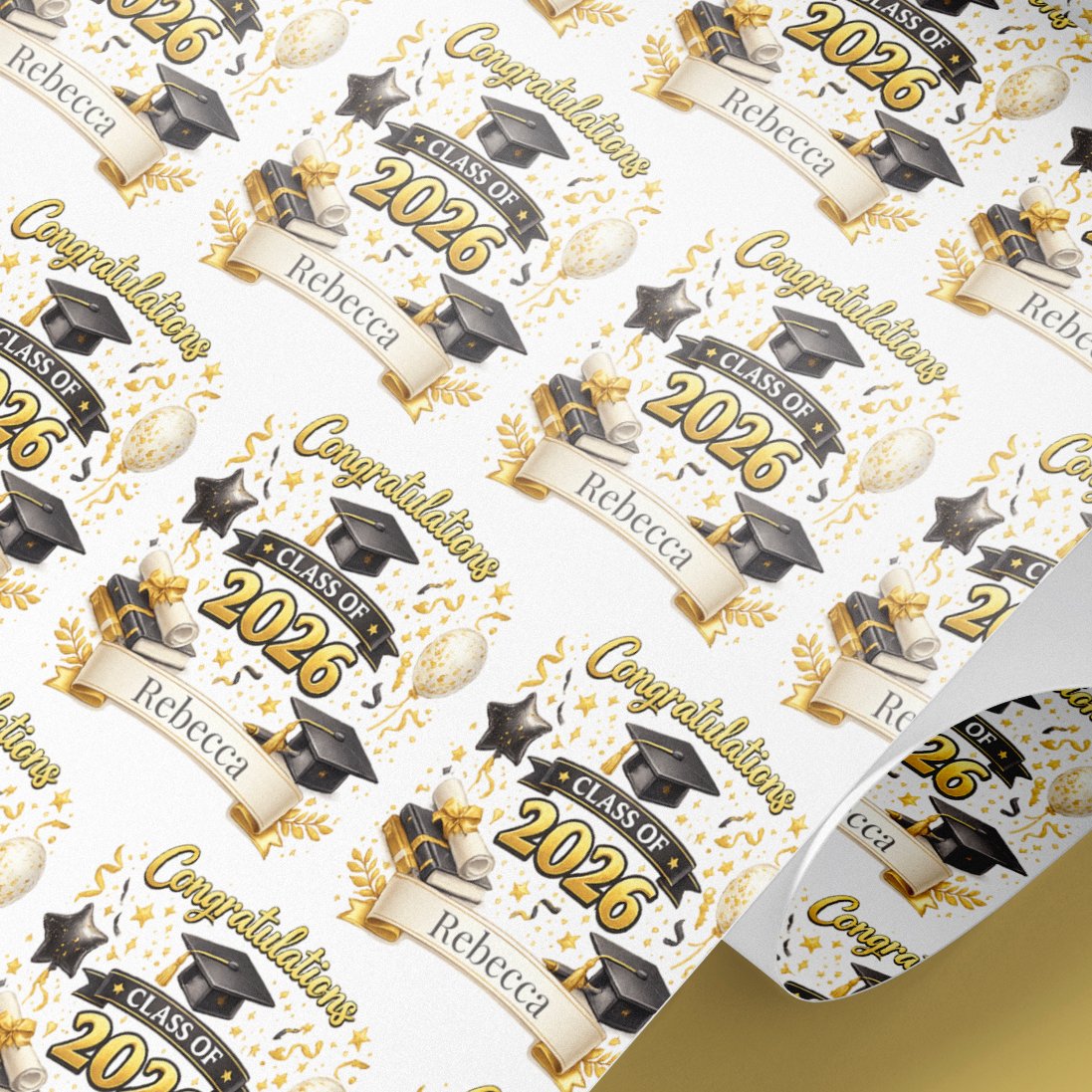 class of 2026 graduation wrapping paper