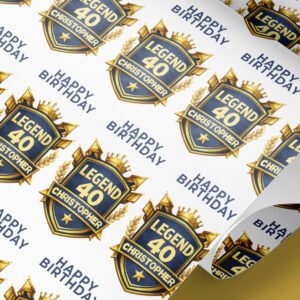 milestone birthday wrapping paper