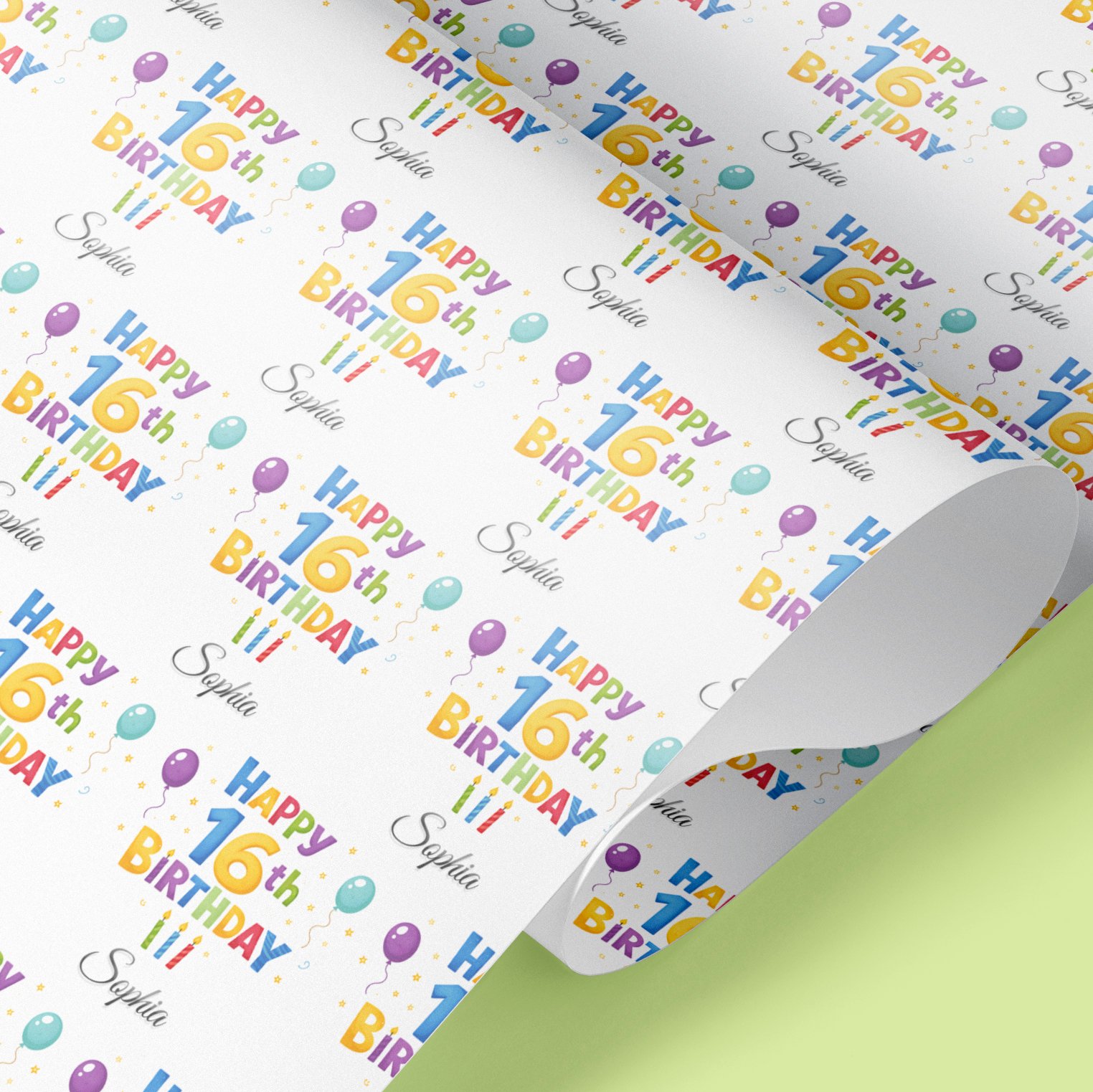 custom birthday gift wrap uk colourful design