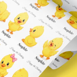 duck wrapping paper with name