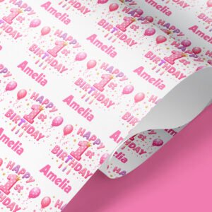 personalised 1st birthday wrapping paperr
