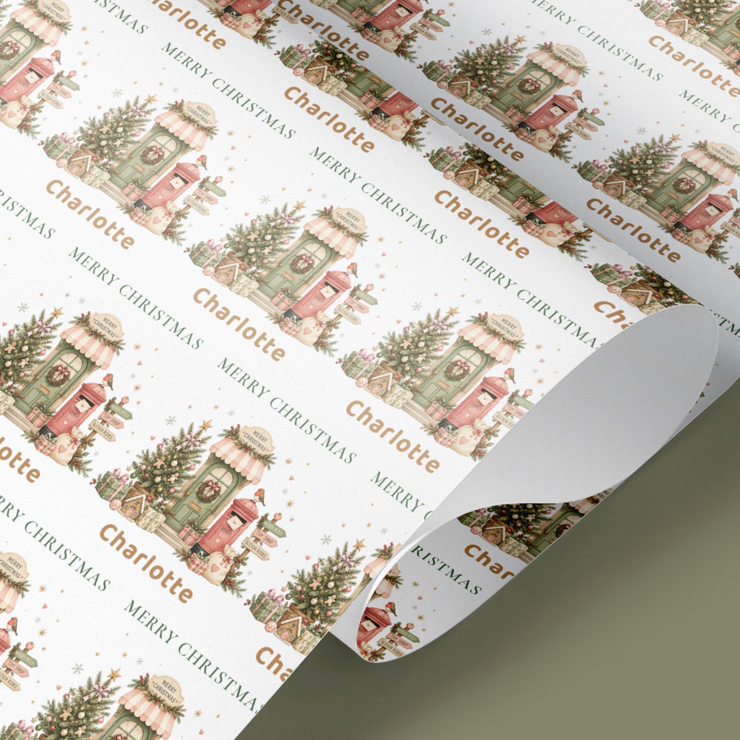 personalised christmas wrapping paper roll