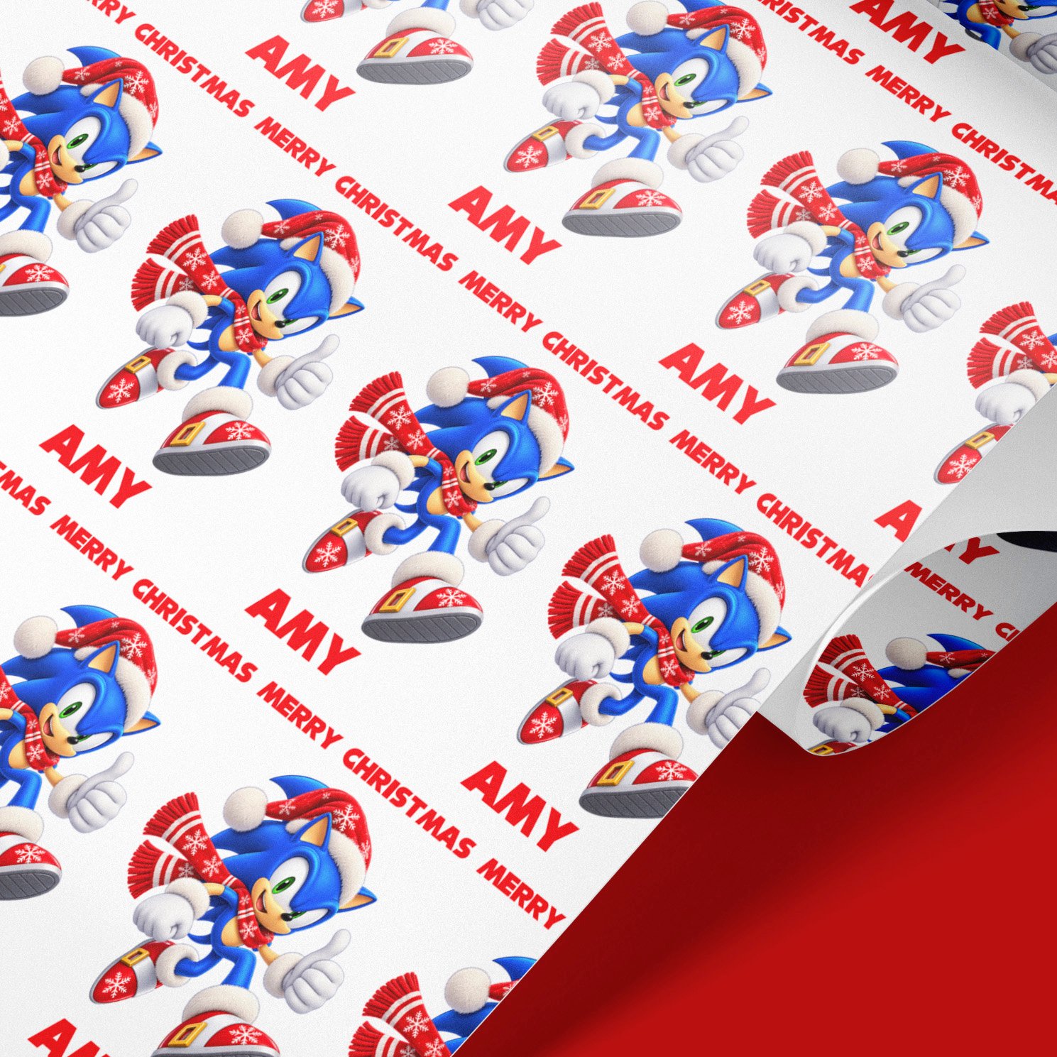 sonic christmas wrapping paper roll uk